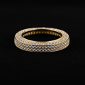 Iced out gold watch bezel fully set with brilliant cut diamonds