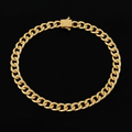 Solid gold Figaro chain with alternating heavy links